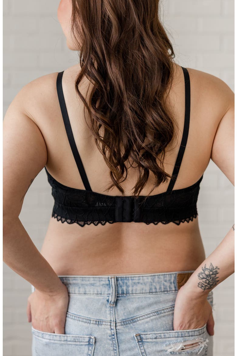 Riley Pumping & Nursing Lace Bralette, Alternate, color, Black