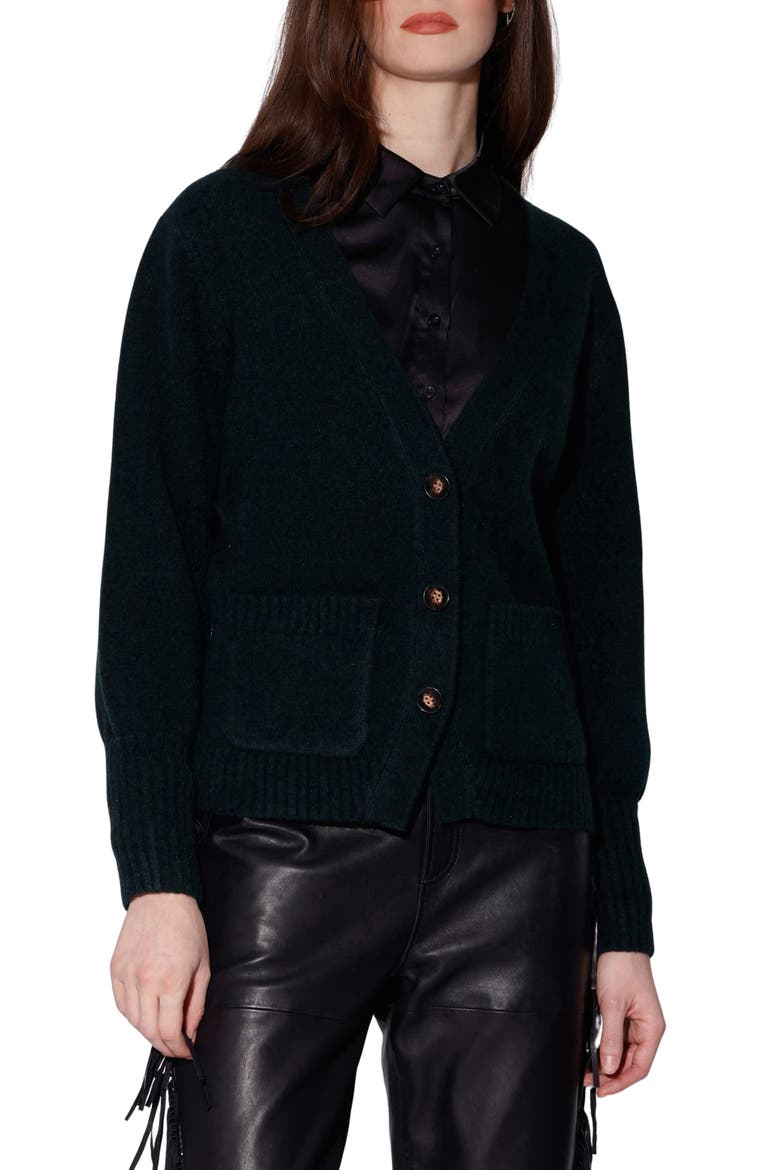Aretha V-Neck Cardigan, Main, color, TEAL