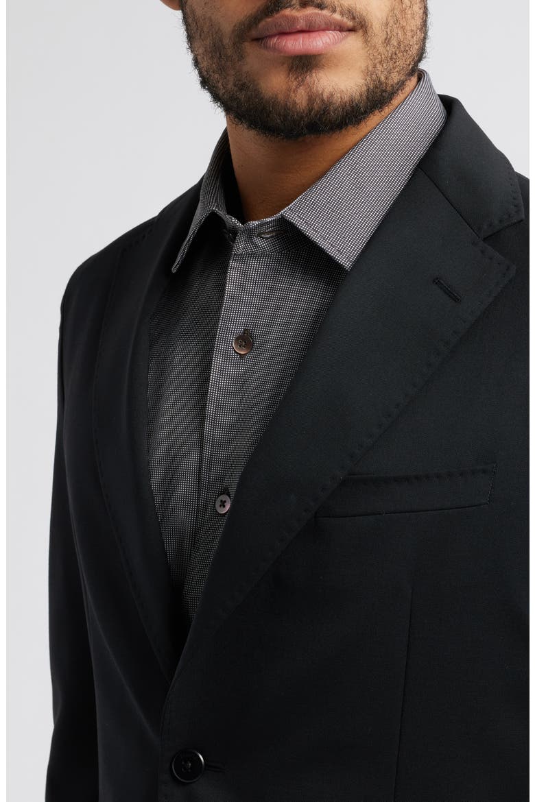 Samuel Solid Stretch Wool Sport Coat, Alternate, color, BLACK