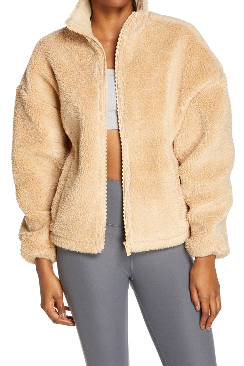 Flurry Faux Fur Jacket, Main, color, CAMEL