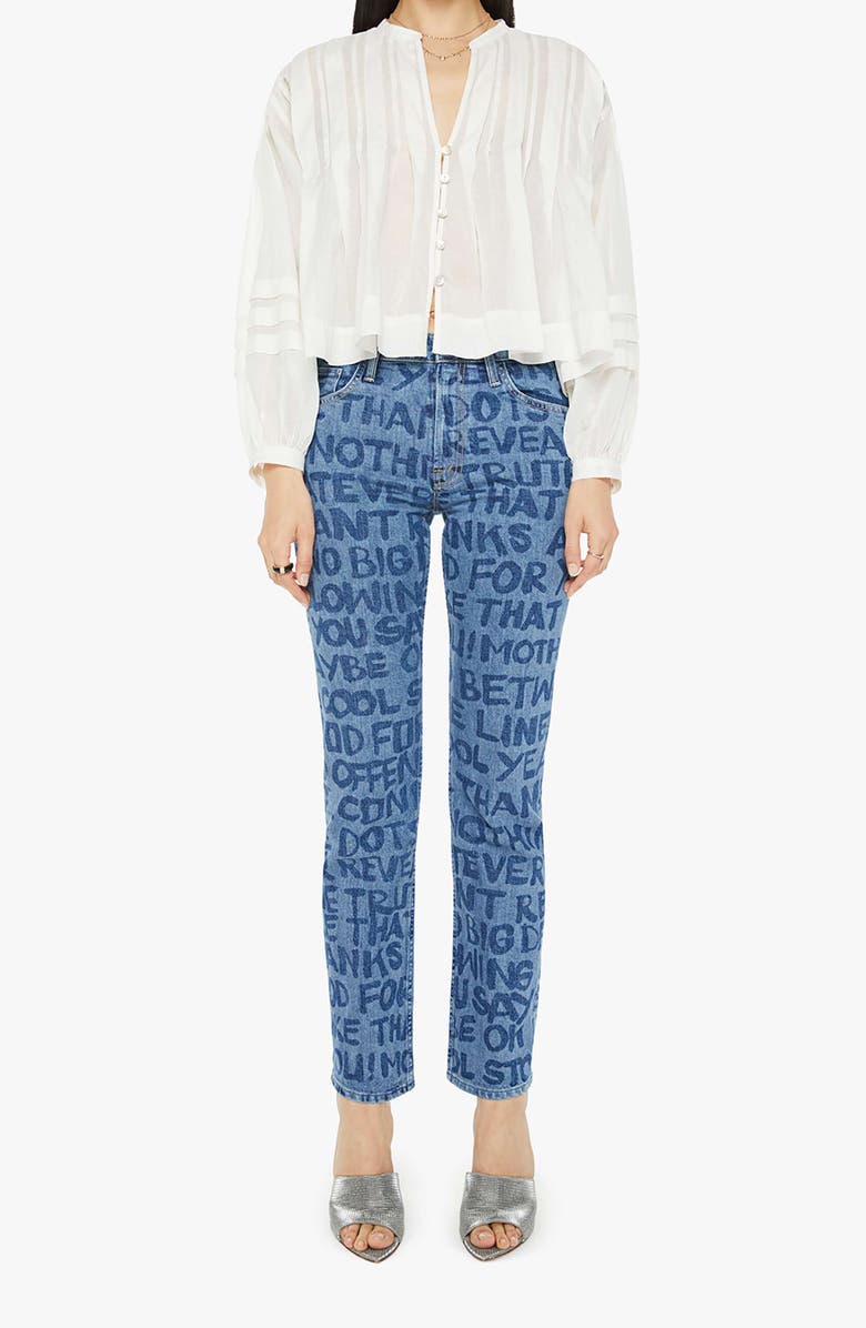 MOTHER The Straight Shooter Cotton Top, Alternate, color,