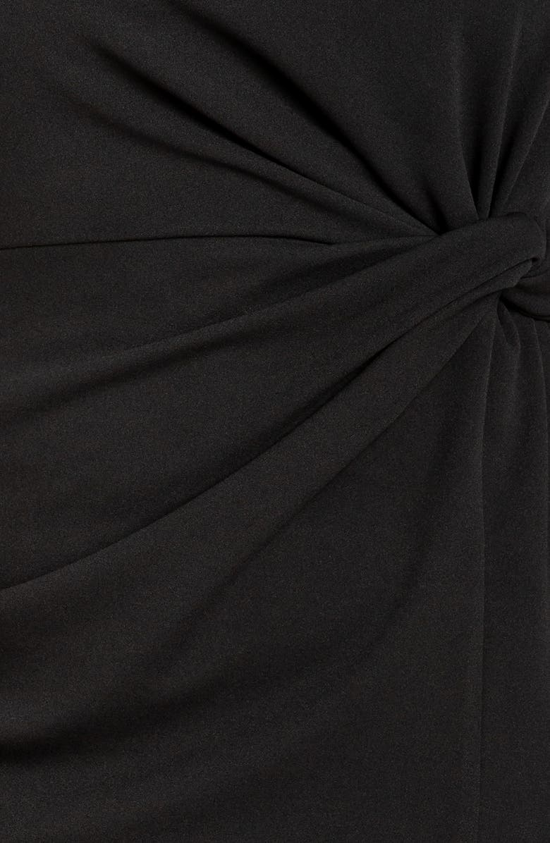 BUXOM COUTURE Gathered Waist Midi Dress, Alternate, color, Black