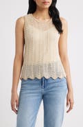 CITY BLUES Open Stitch Sweater Tank