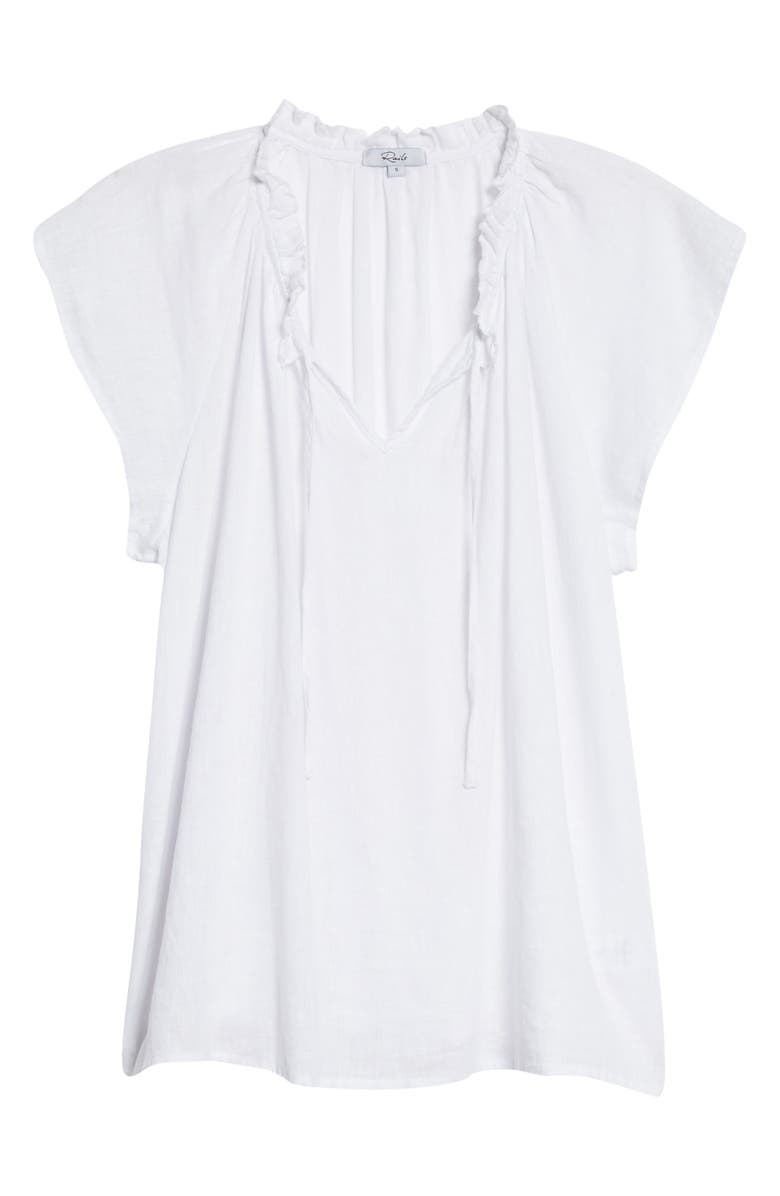 Rails Raven Short Sleeve Linen Blend Peasant Blouse, Alternate, color,