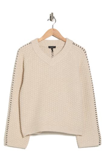 Rag & Bone Norma V-neck Sweater In Neutral