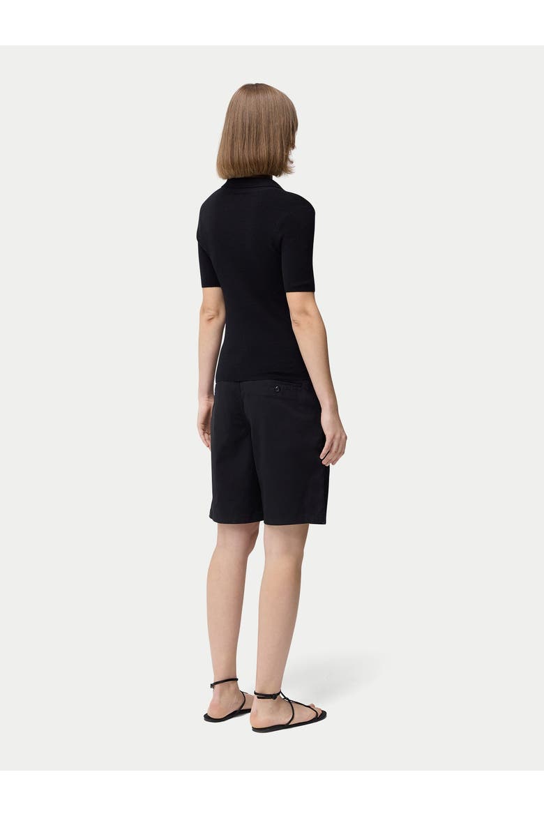 Cashmere Silk Women's Polo Shirt, Alternate, color, black