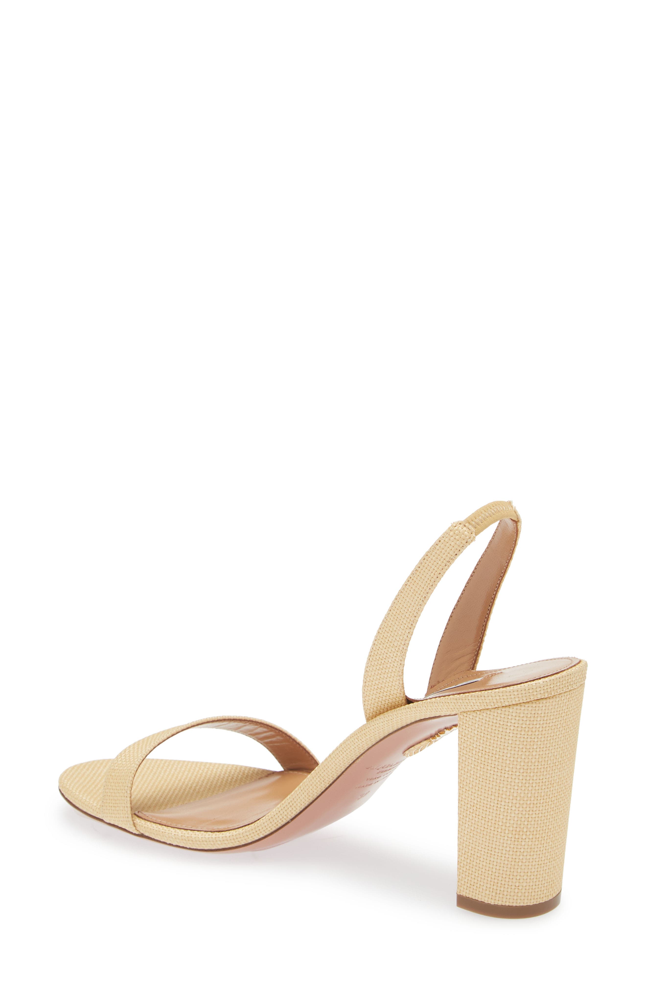 Aquazzura So Nude Slingback Sandal, Alternate, color, Natural