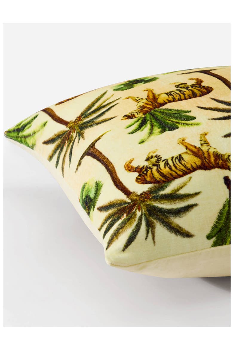 Tiger Throw Pillow, Alternate, color, OFF WHITE