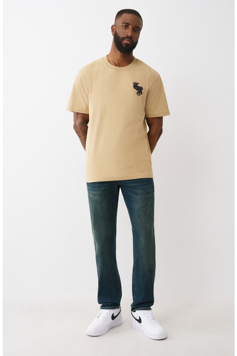 Heavy Logo Cotton T-Shirt, Alternate, color, TRAVERTINE