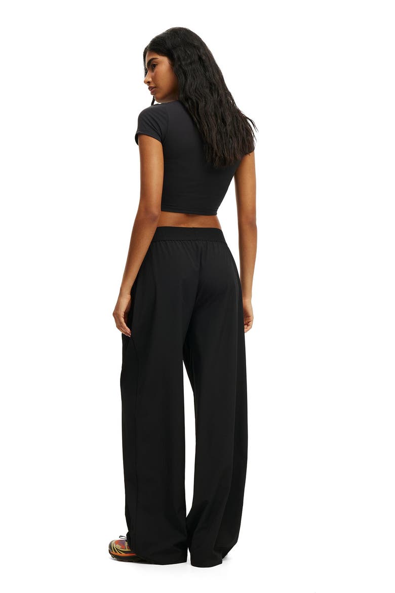 Women's Active Studio Woven Elastic Pant, Alternate, color, Black