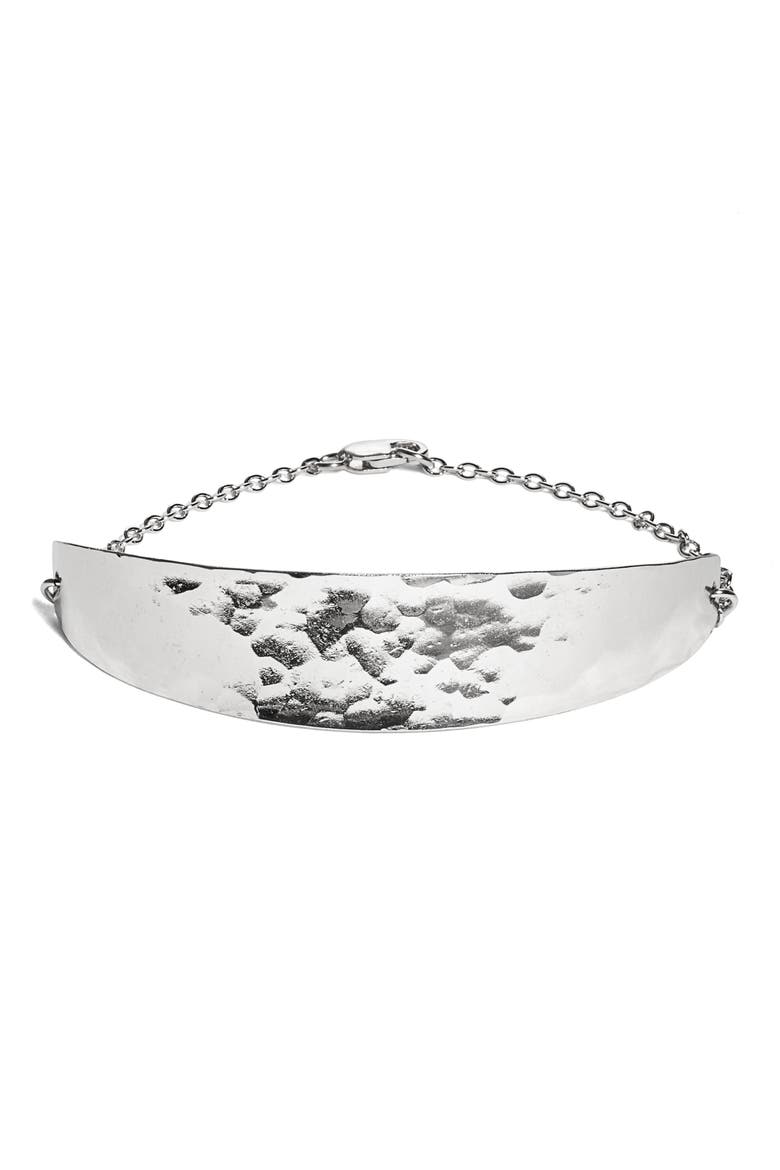 Hammered Bracelet, Main, color, STERLING SILVER
