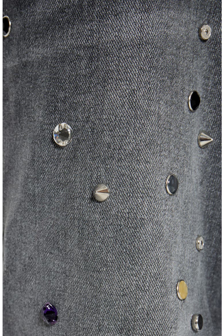 Trixa Jewel Studded Colossus Jeans, Alternate, color, BLACK