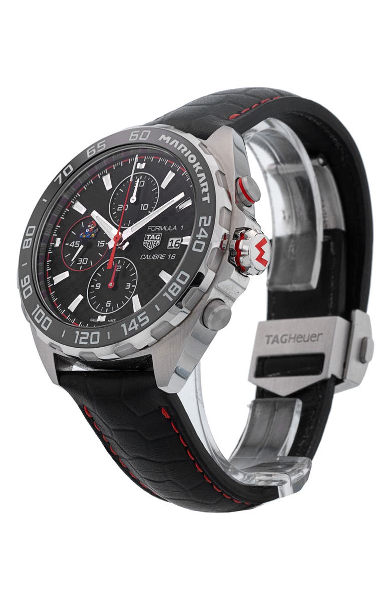 Watchfinder & Co. Tag Heuer Preowned 2022 Formula 1 Limited Edition CAZ201E.FC6517 Leather Strap Watch, 44mm, Alternate, color, 