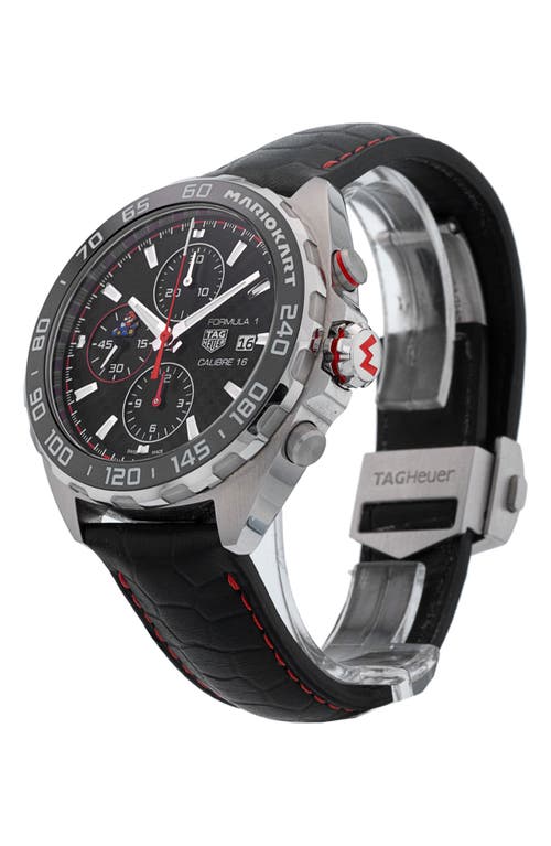 Watchfinder & Co. Tag Heuer  2022 Formula 1 Limited Edition Automatic Leather Strap Chronogr In Black