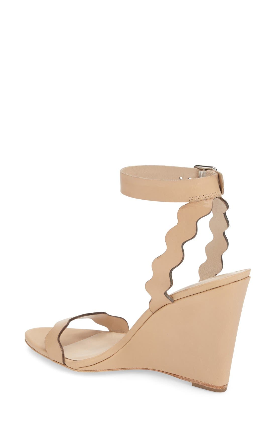 'Piper' Wedge Sandal, Alternate, color, WHEAT VACHETA