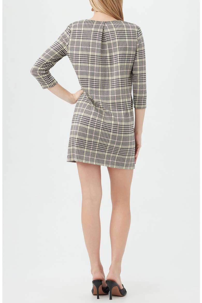 Venda Plaid Three-Quarter Sleeve Shift Dress, Alternate, color, MULTI