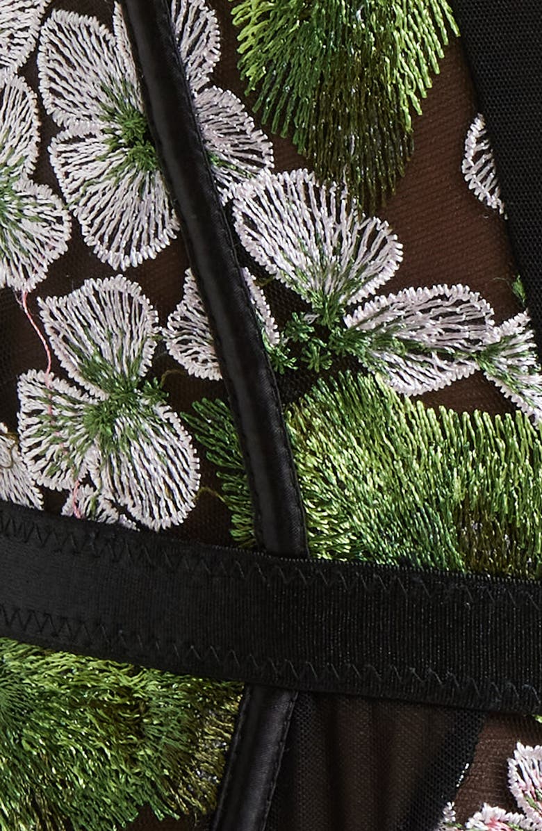 KILO BRAVA Embroidered Underwire Bodysuit, Alternate, color, 