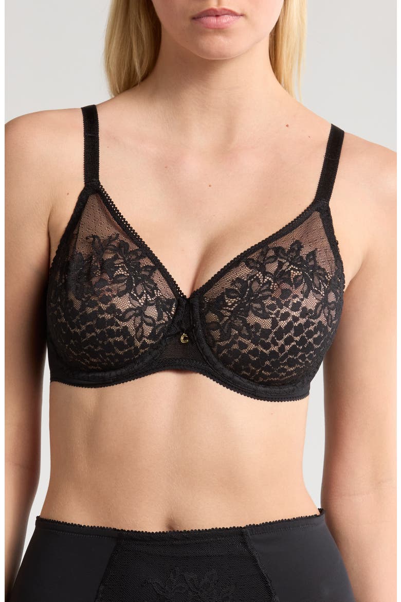 Maris Full Coverage Underwire Bra, Main, color, BLACK