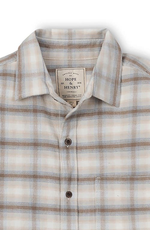 Hope & Henry Brushed Flannel Button Down Shirt In Multi