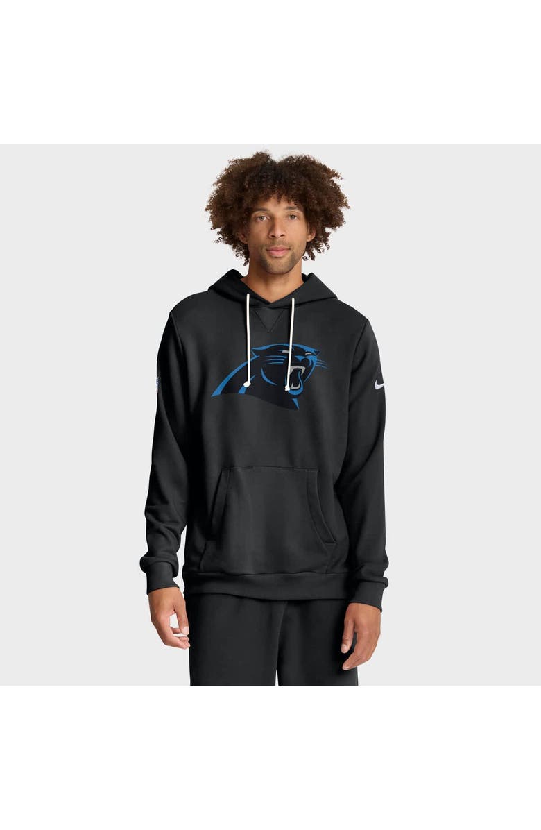 Nike Men's Nike Black Carolina Panthers Sideline Standard Issue Initial Home Dri-FIT Hoodie, Main, color, Black