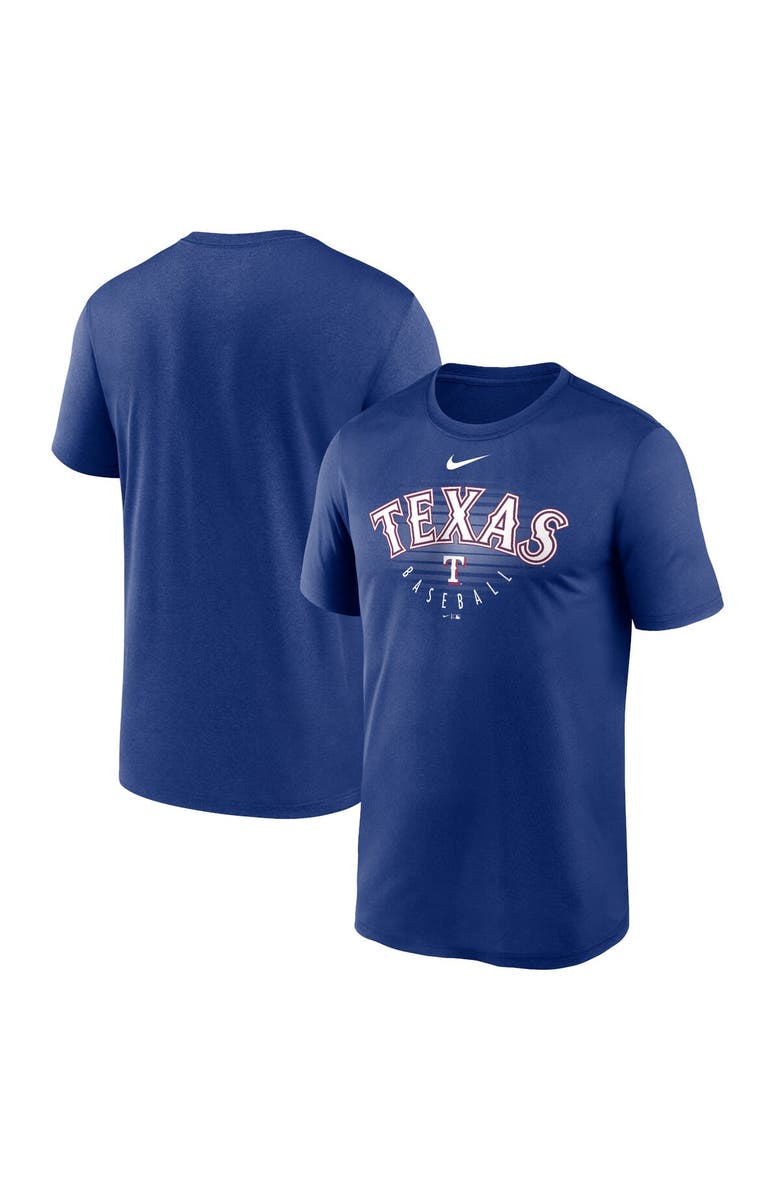 Nike Men's Nike Royal Texas Rangers Wordmark Outline Legend T-Shirt, Main, color, Royal
