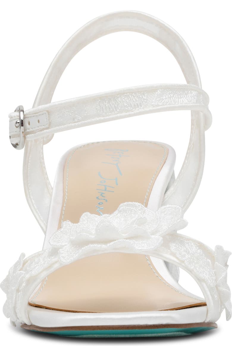 Betsey Johnson Blare Ankle Strap Pump, Alternate, color, Ivory