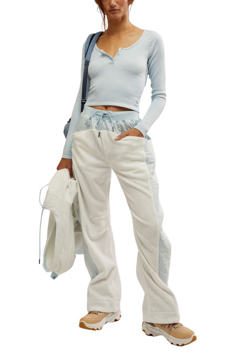 Free People FP Movement Snow Day Pants, Alternate, color, White Combo