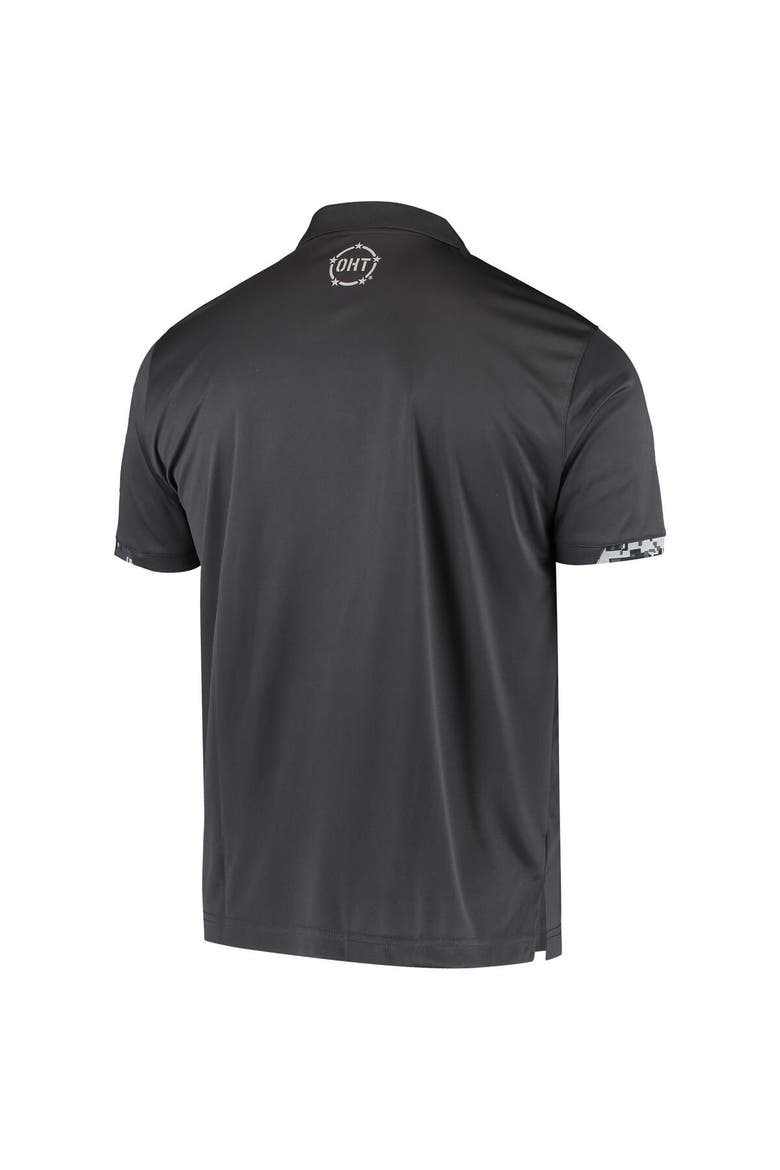 Men's Colosseum Charcoal Syracuse Orange OHT Military Appreciation Digital Camo Polo, Alternate, color, Charcoal