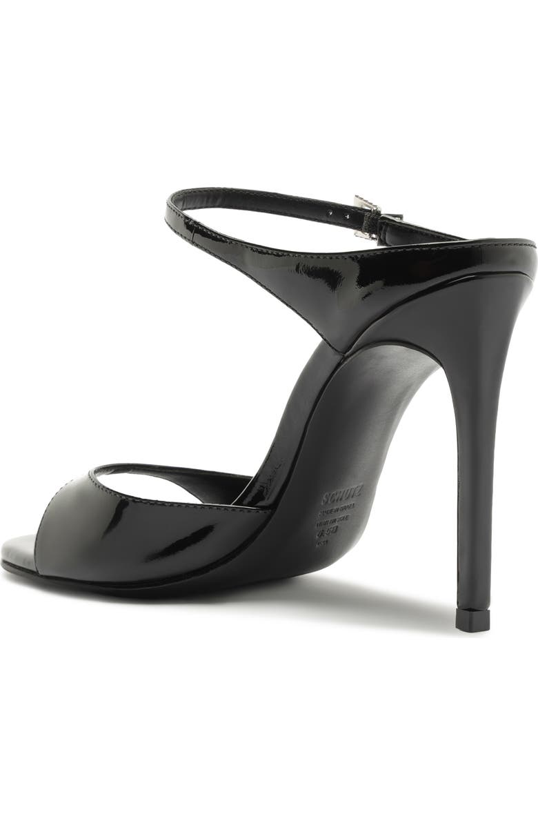 Schutz Lyra Ankle Strap Sandal, Alternate, color, Black