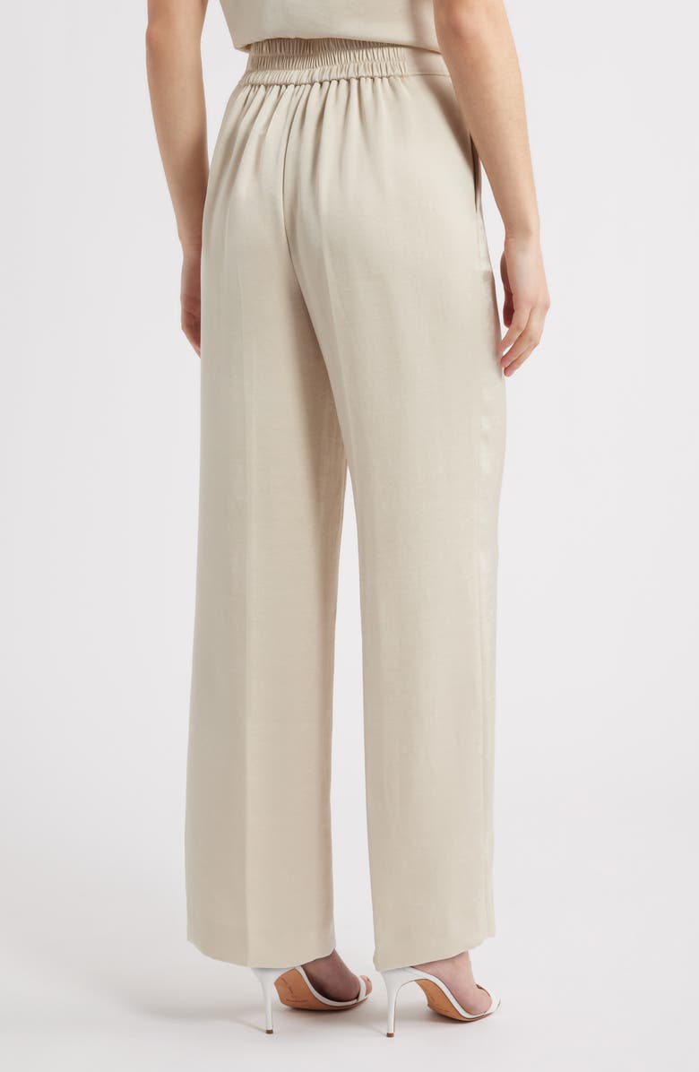 Anne Klein High Waist Pull-On Wide Leg Pants, Alternate, color, 