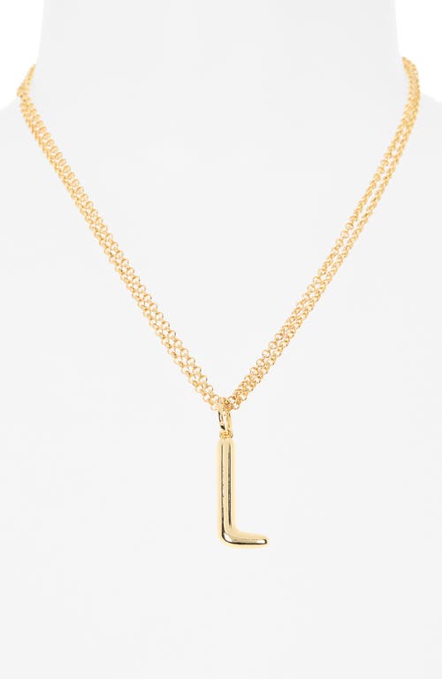Leith Lowercase Initial Bubble Pendant Necklace In Gold