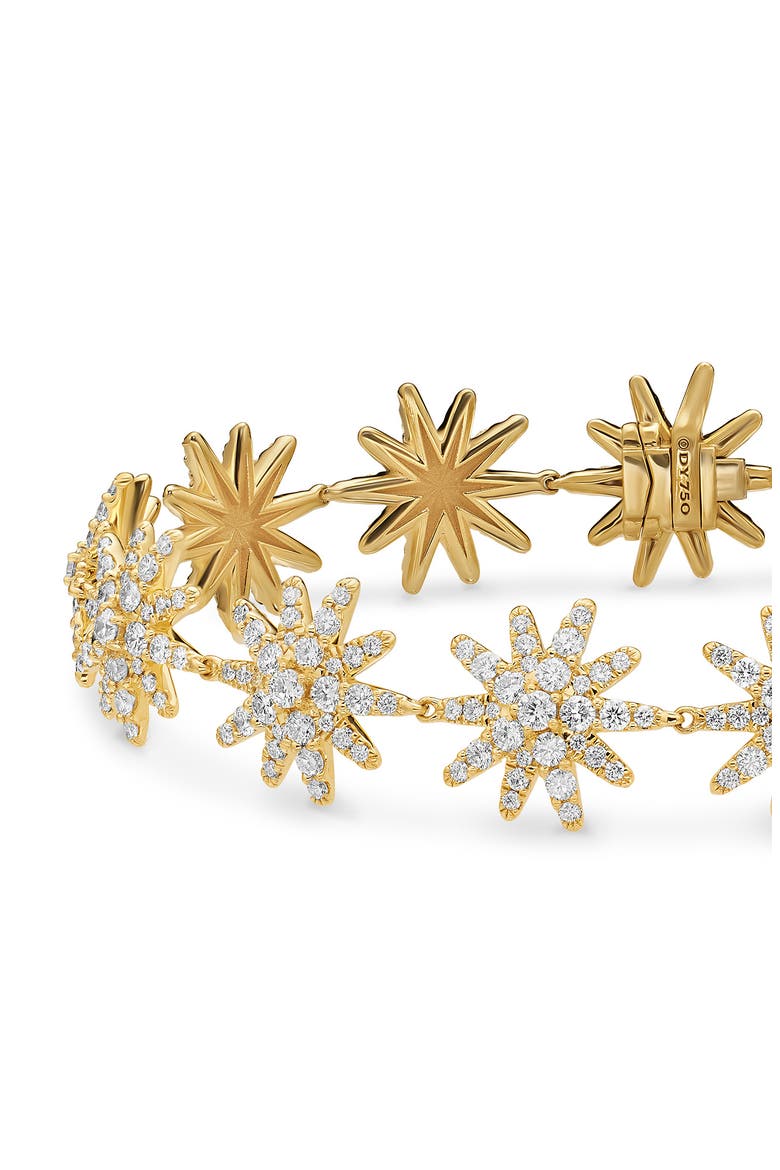 Starburst Pavé Diamond Tennis Bracelet, Alternate, color, GOLD