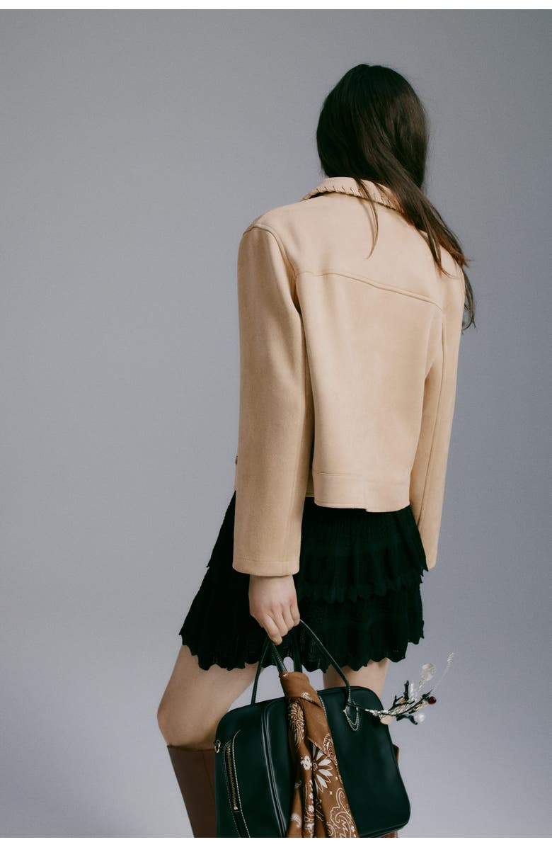 H&M Short Jacket, Alternate, color, Beige