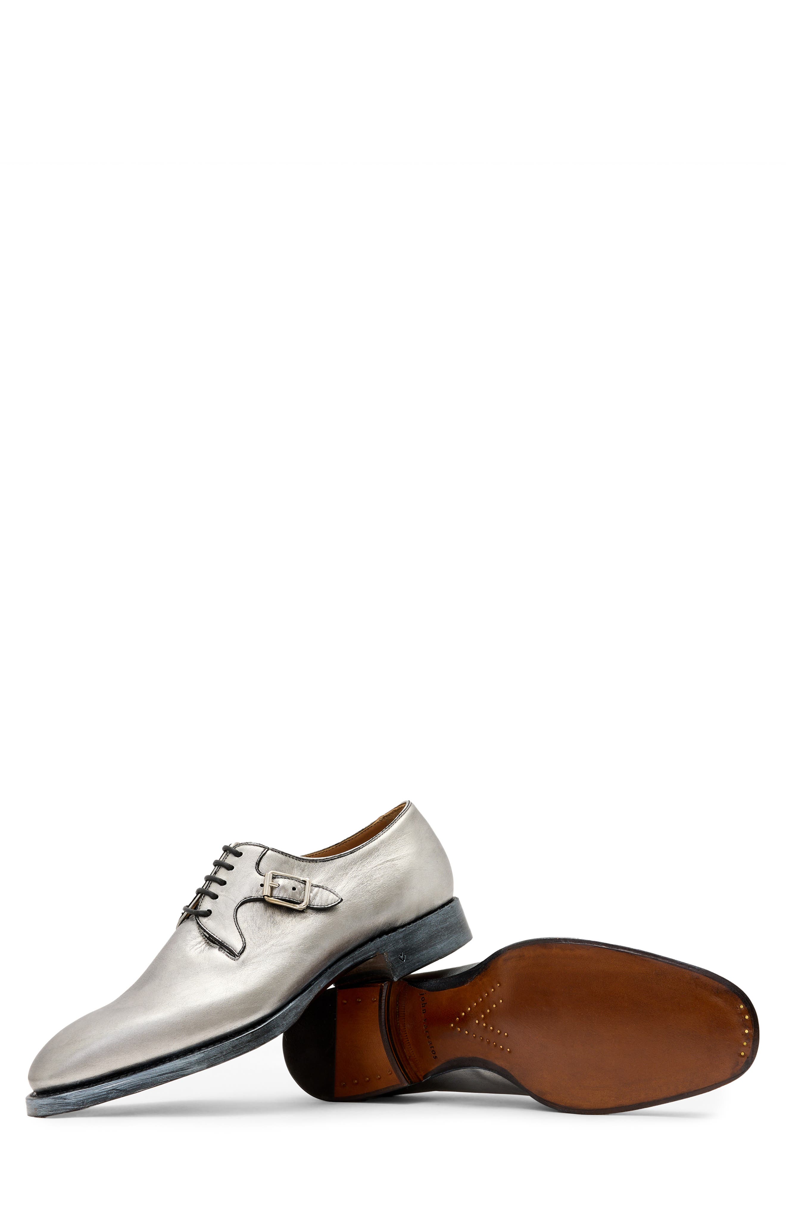 John Varvatos Regent Deco Derby, Alternate, color, Silver Heather