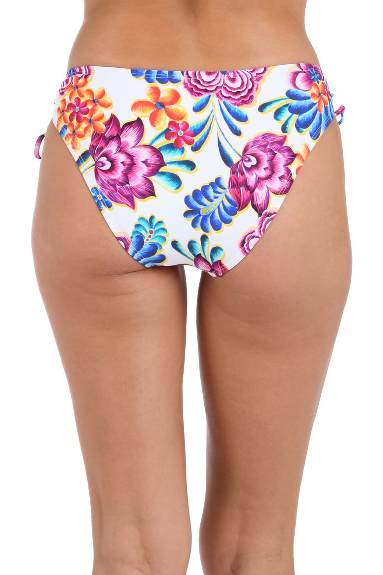 Paradiso Tie Side Bikini Bottoms, Alternate, color, WHITE MULTI