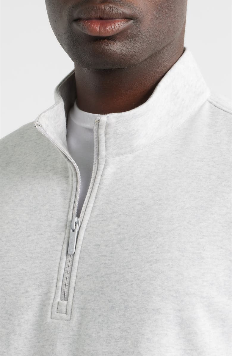 Zella Vital Fleece Quarter Zip Pullover, Alternate, color, Grey Fog Heather