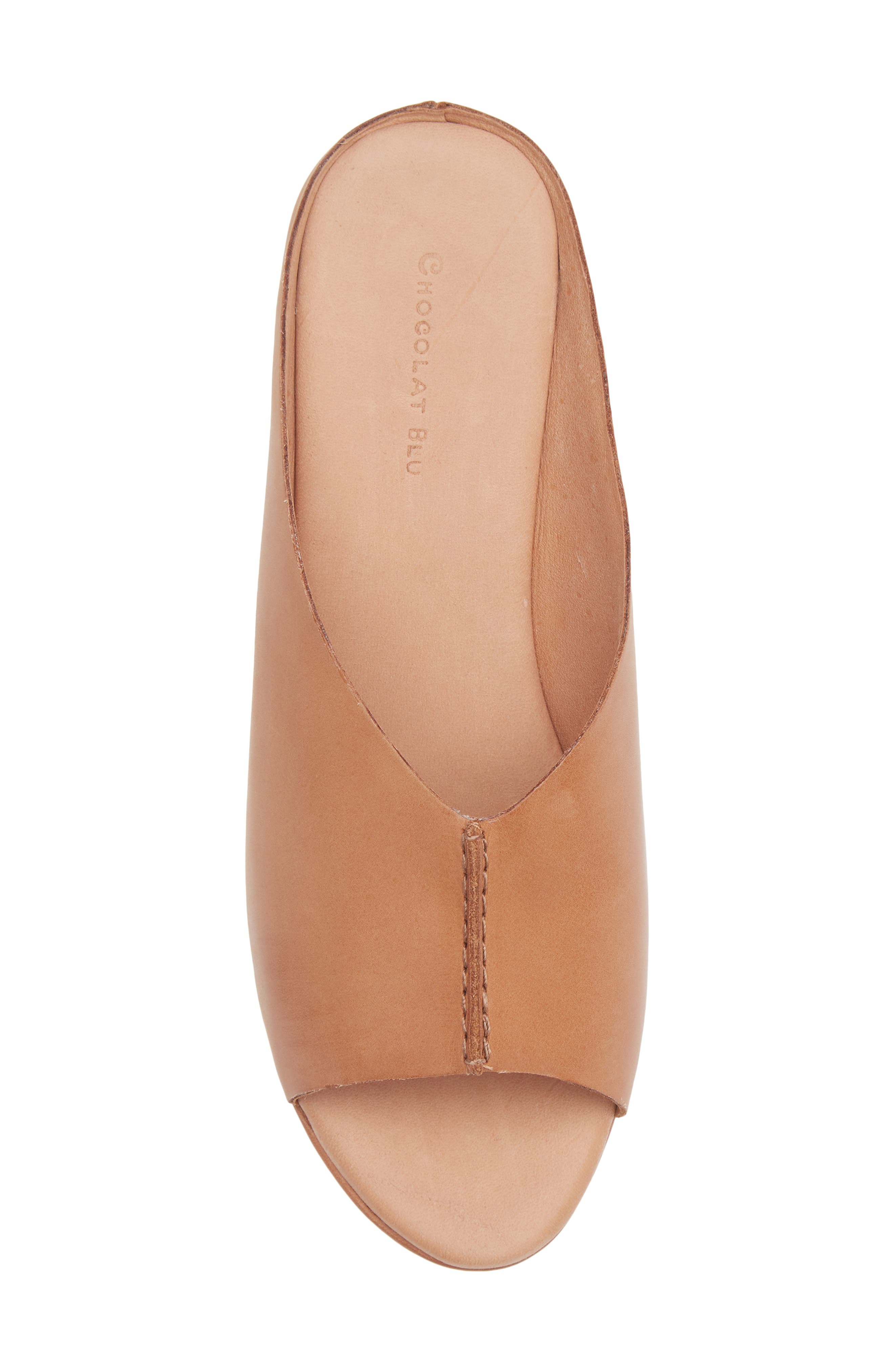 Gito Platform Slide Sandal, Alternate, color, CAMEL LEATHER