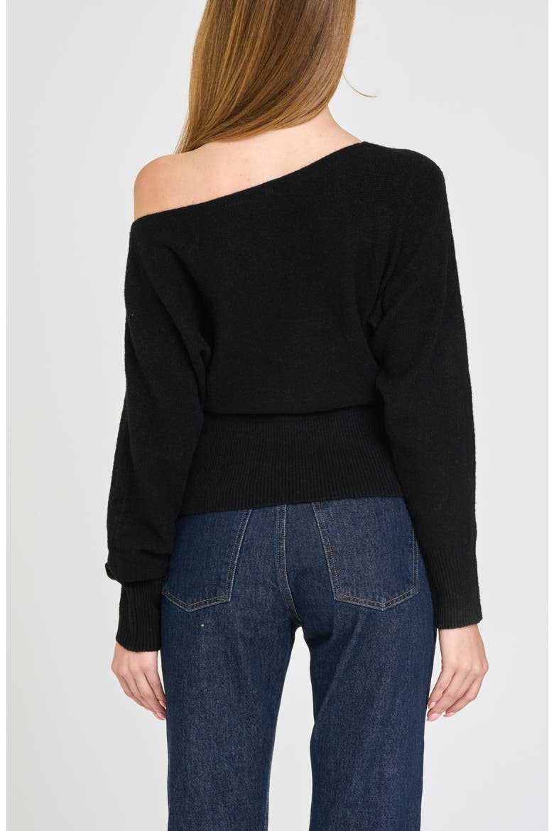 Annelisa Boatneck Sweater, Alternate, color, BLACK