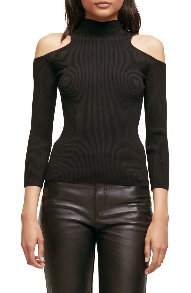 maje Miviano Cold Shoulder Sweater, Main, color,