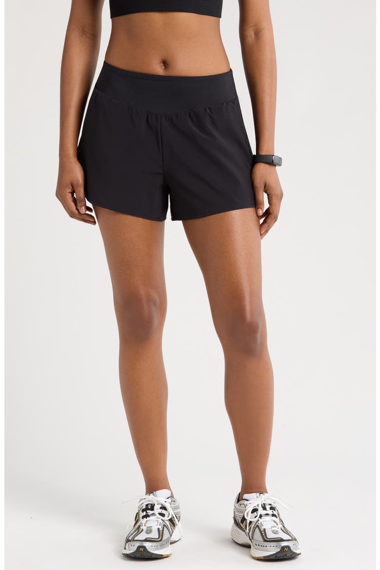 All Sport High Waist Shorts, Main, color, BLACK