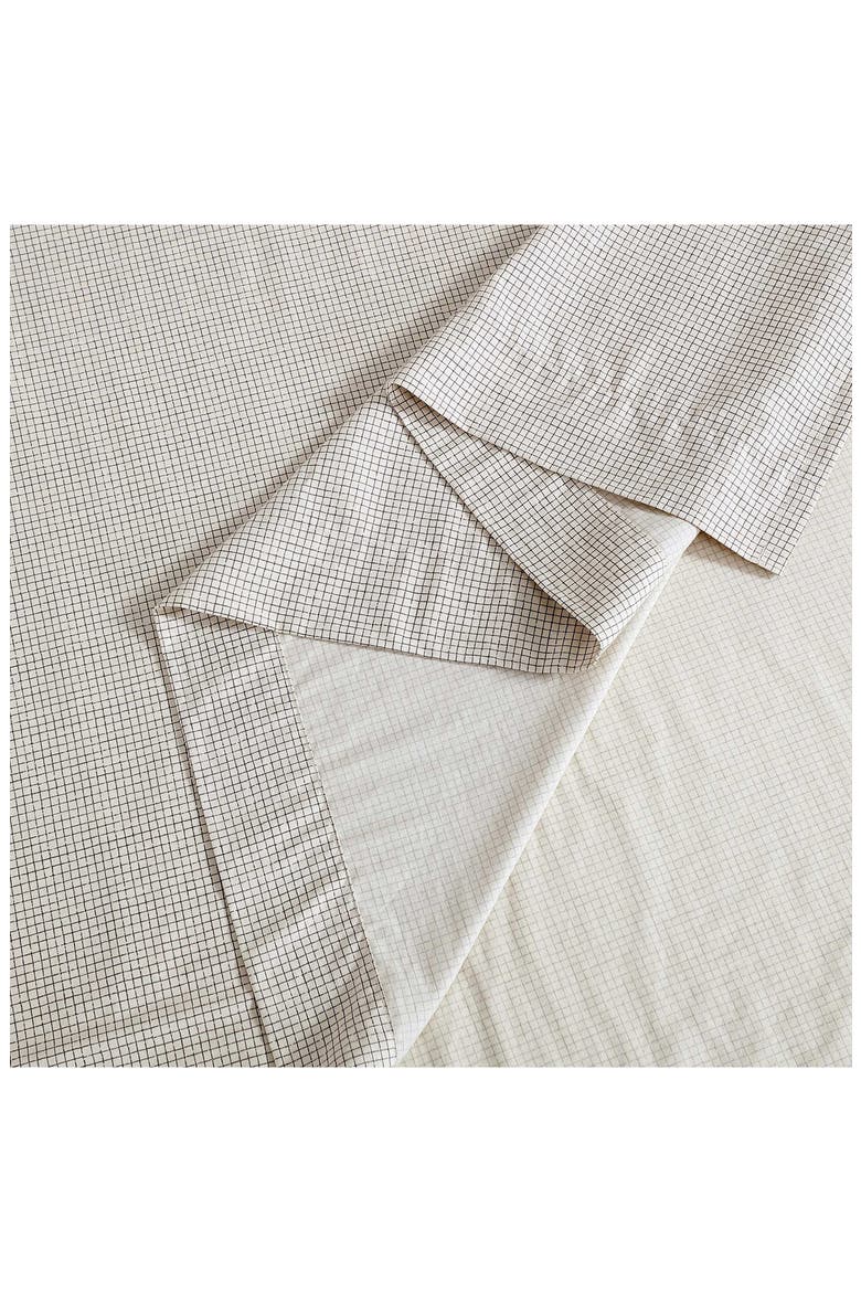 Broken Grid 200 Thread Count Cotton Percale Sheet Set, Alternate, color, MEDIUM BEIGE