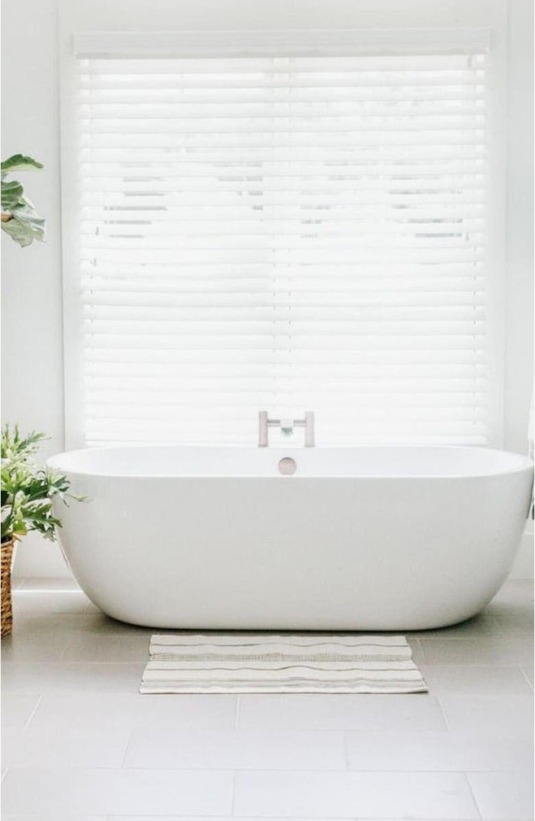 Creative Women Aden Cotton Bath Mat, Alternate, color, Natural W/ Gray