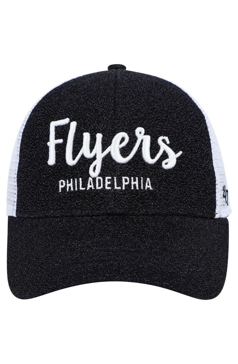 '47 Women's '47 Black/White Philadelphia Flyers Encore MVP Trucker Snapback Hat, Alternate, color, Black