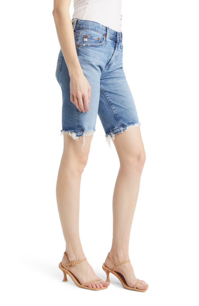 AG Nikki Ripped Denim Bermuda Shorts, Alternate, color, 19 Years Afterglow