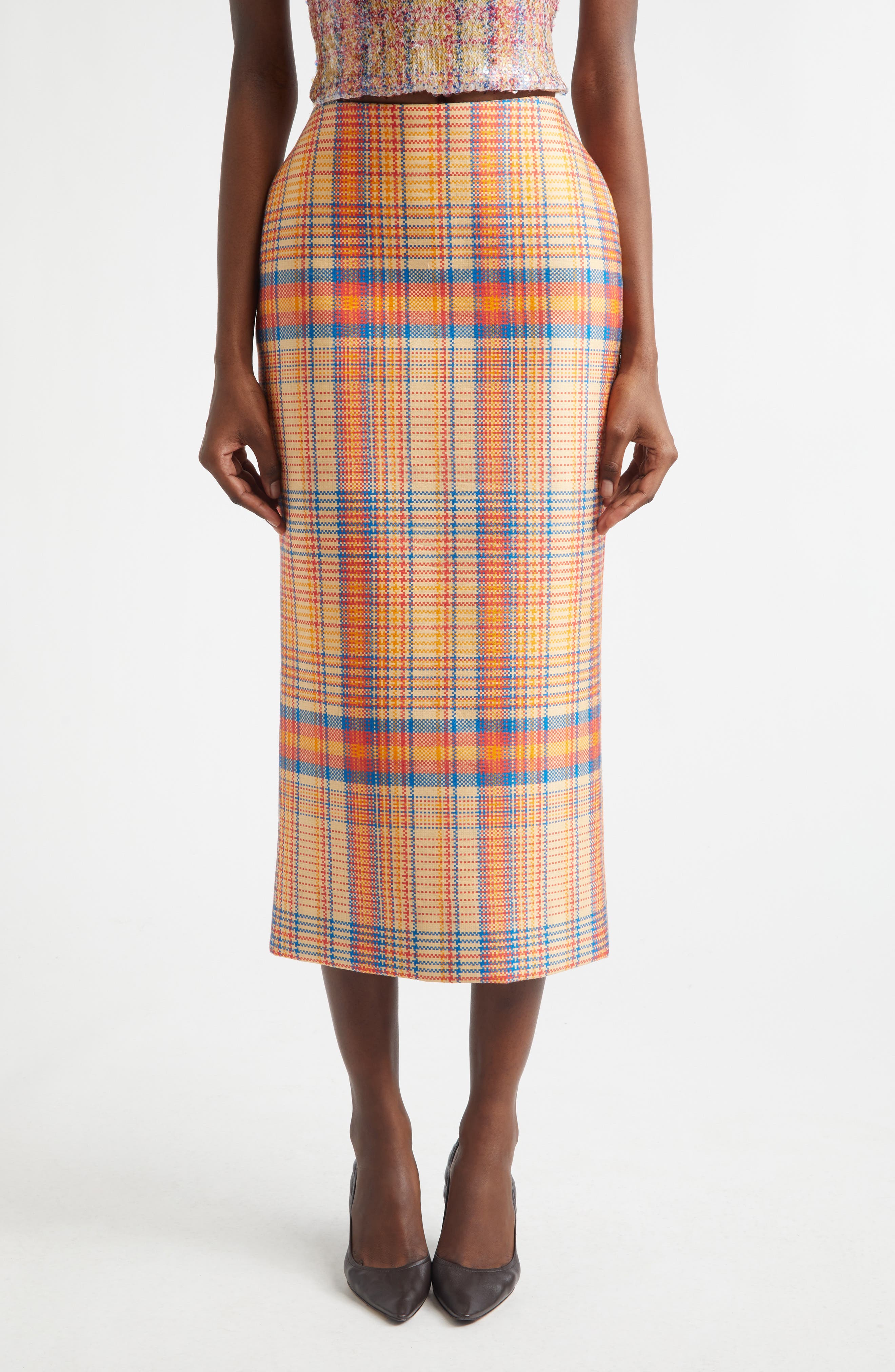 selected ORANGE PLAID