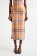 Brandon Maxwell The Mercer Bonded Virgin Wool & Silk Pencil Skirt
