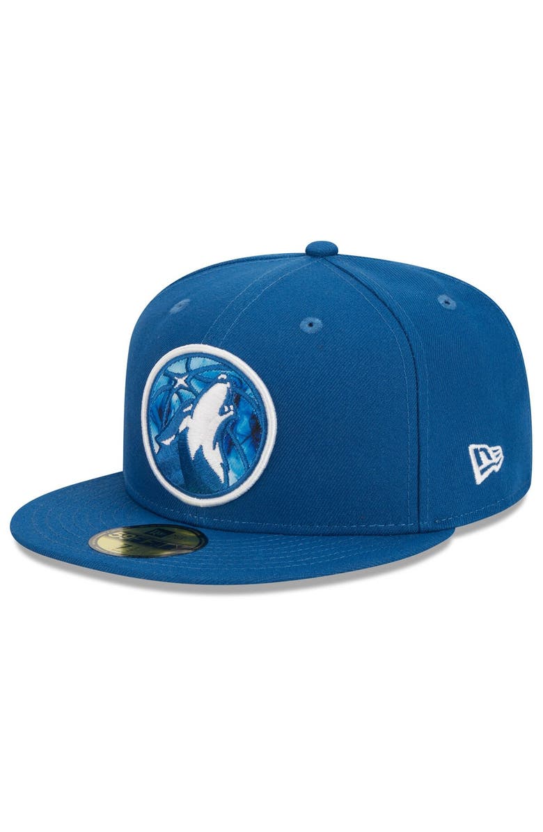 New Era Men's New Era Blue Minnesota Timberwolves 2023/24 City Edition Alternate 59FIFTY Fitted Hat, Alternate, color,