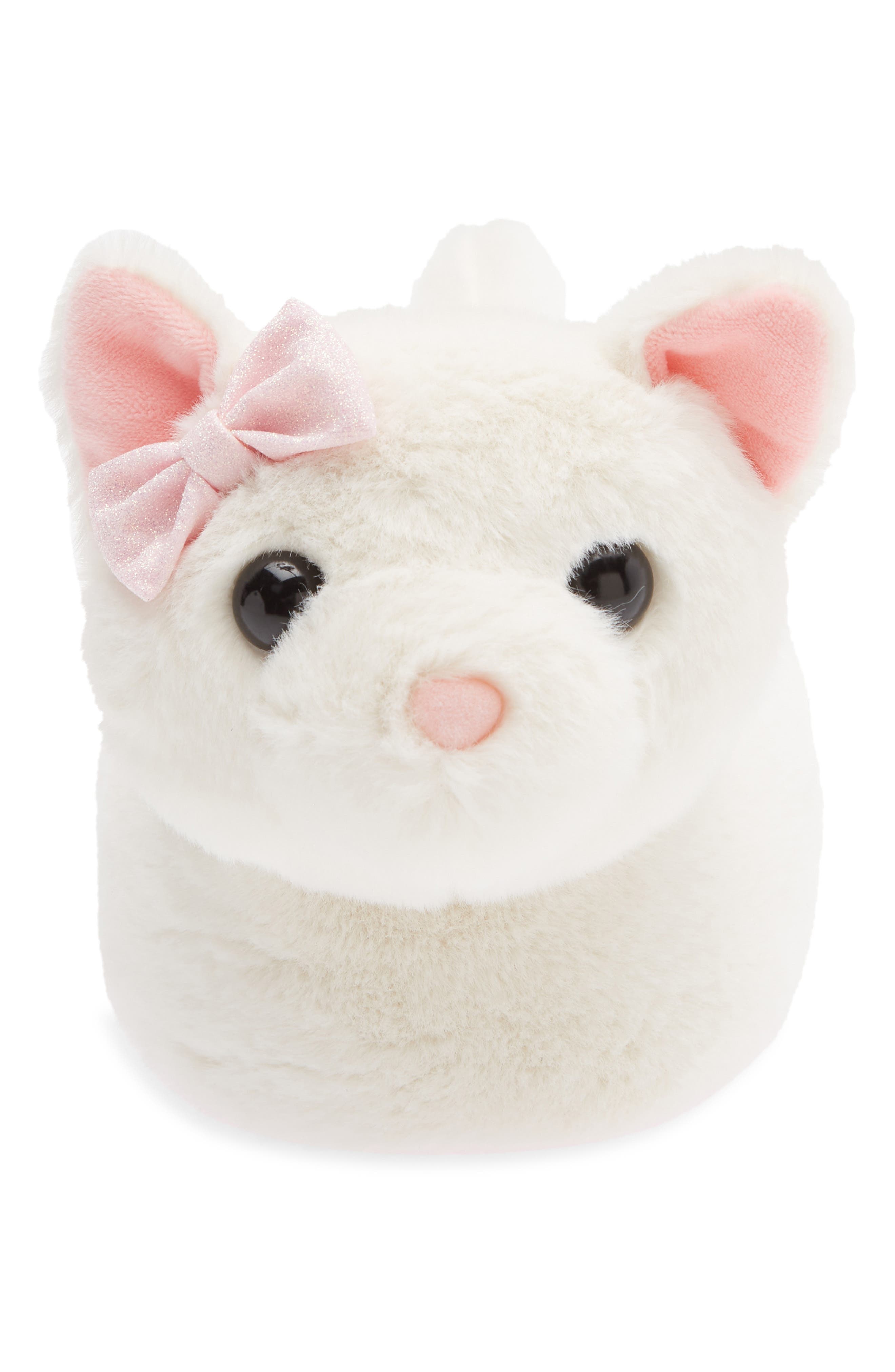 Kids' Kitty Cat Slipper, Alternate, color, IVORY