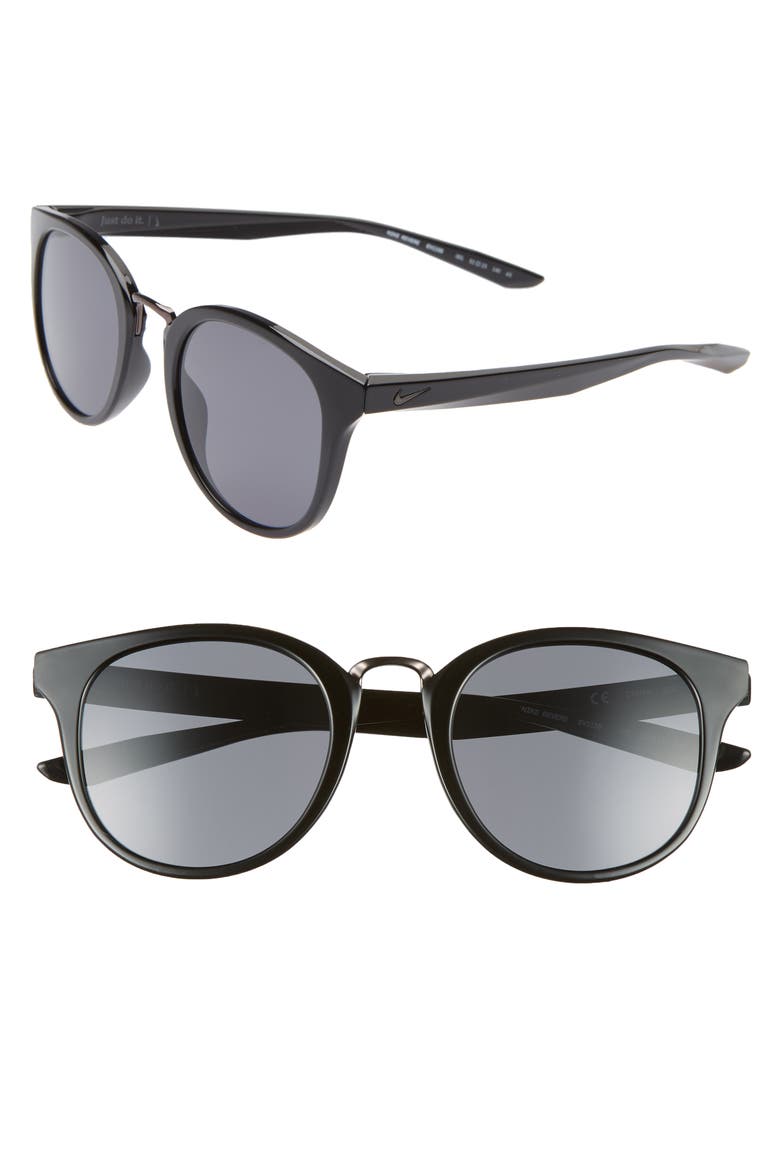 Revere 51mm Round Sunglasses, Main, color, BLACK/DARK GREY