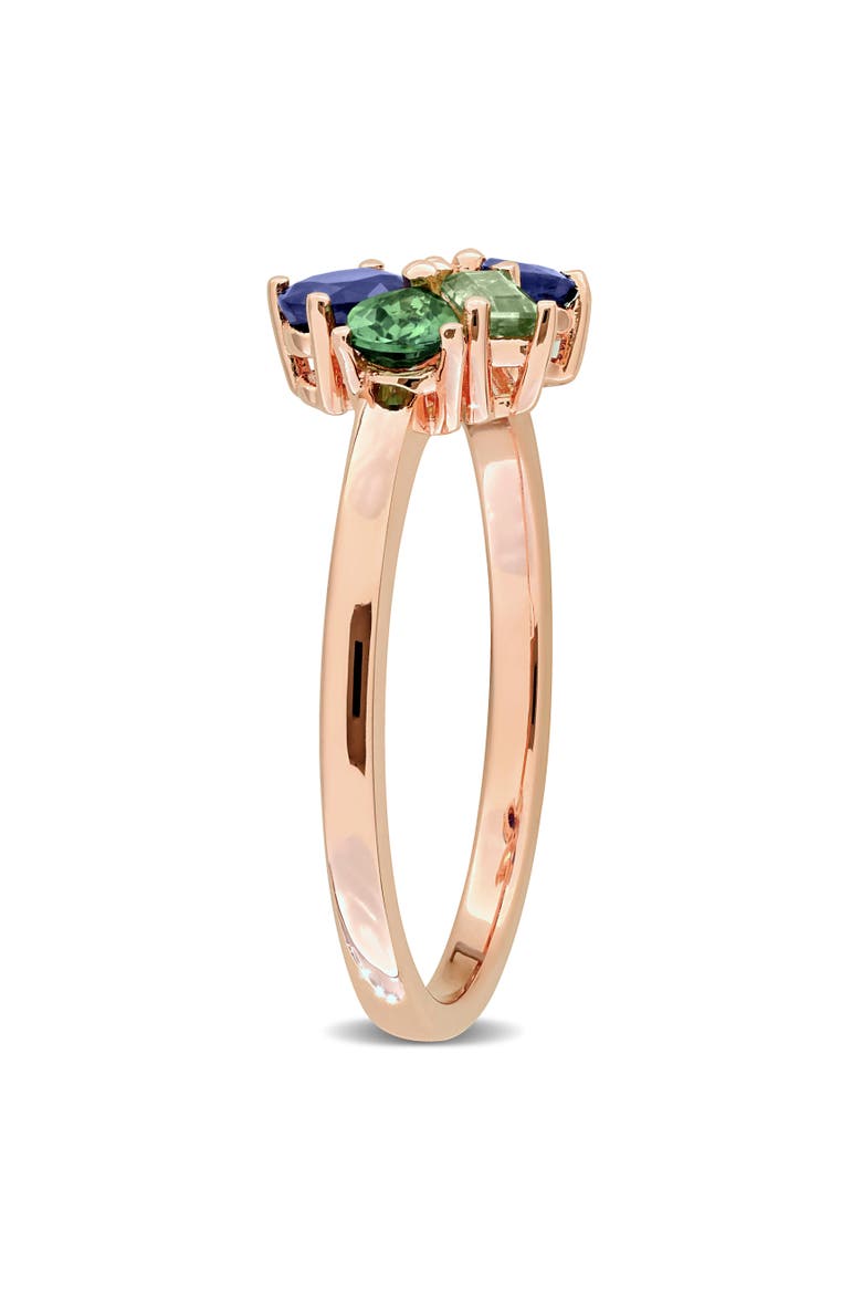 Green & Blue Sapphire Cluster Ring, Alternate, color, Sapphire